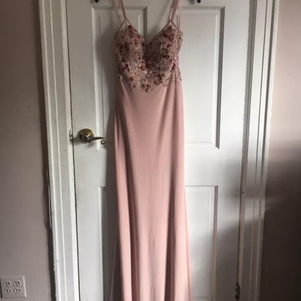 Dusty rose mermaid prom dress size 2